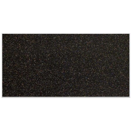 United Visual Products Sliding Door Indoor Enclosed Corkboard, 9 UV9012ACS-BLACK-CORK